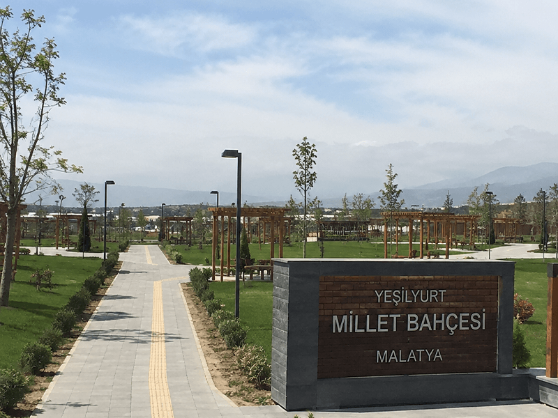 Malatya Yeşilyurt Millet Bahçesi İnşaatı Altyapı ve Çev